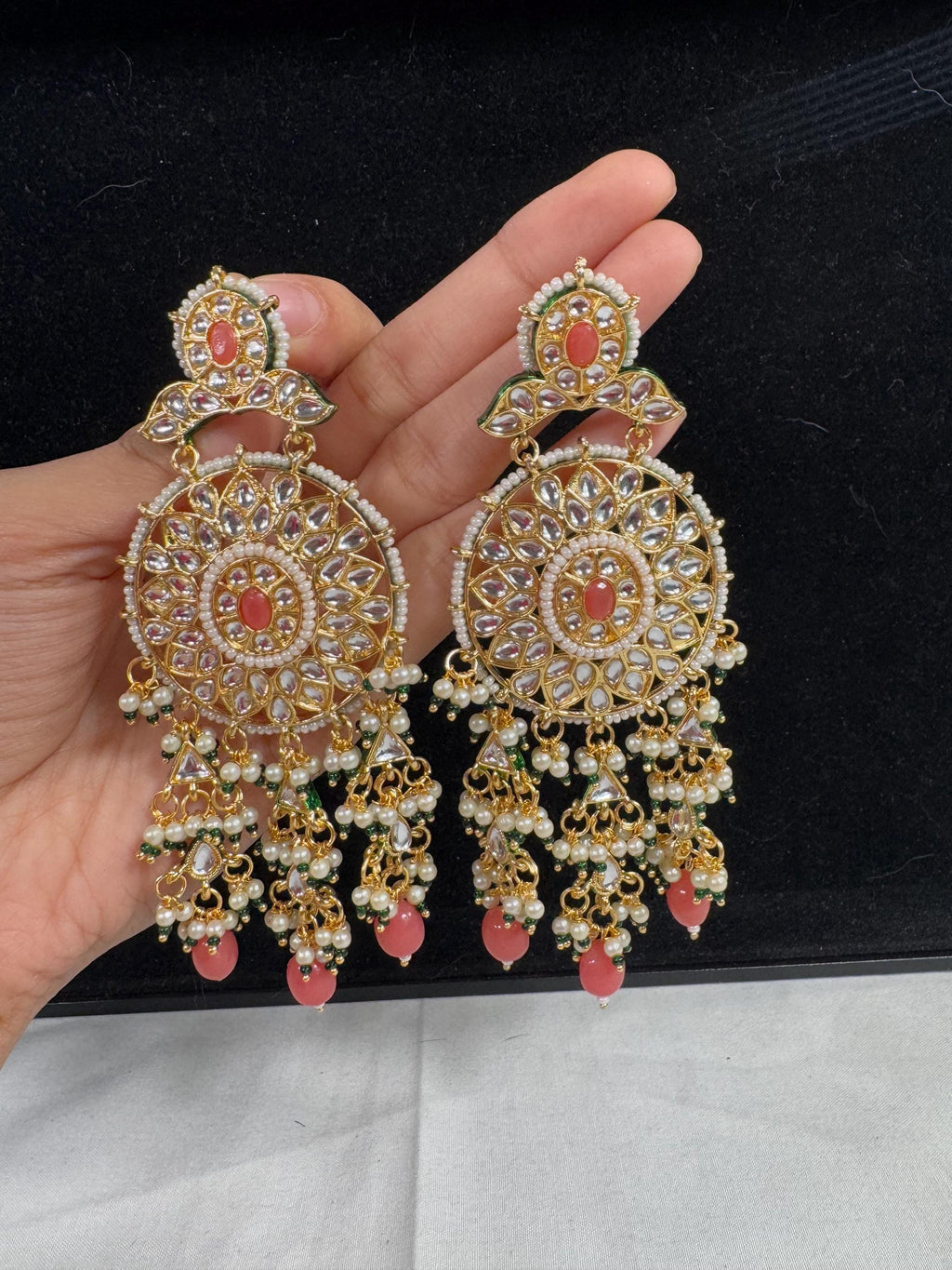 Bollywood Style Jhumka Earrings, Indian Gold Plated Hoop Earrings, Statement Ethnic Jewelry, Festive Earrings, Women's Accessories