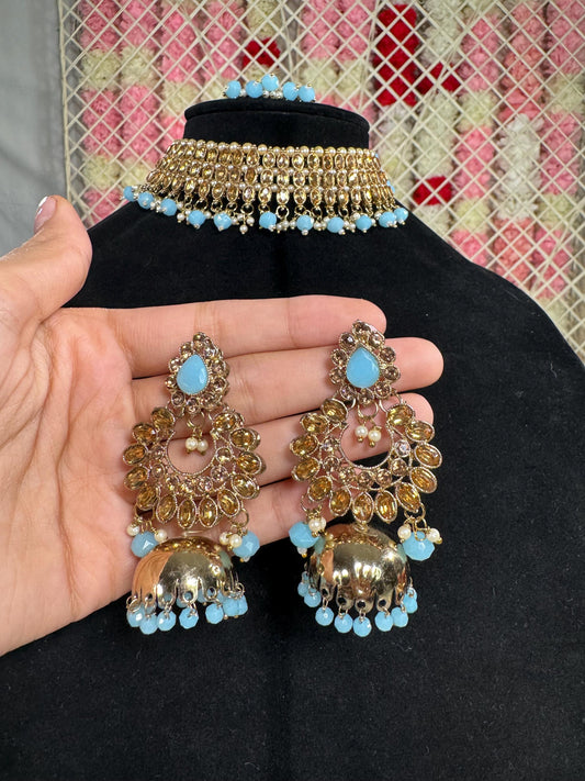 Indian jewlery set/Necklace Set/  Choker/ Bollywood Jewelry/ Indian jewelry/ Pakistani necklace/ punjabi necklace/bridal/