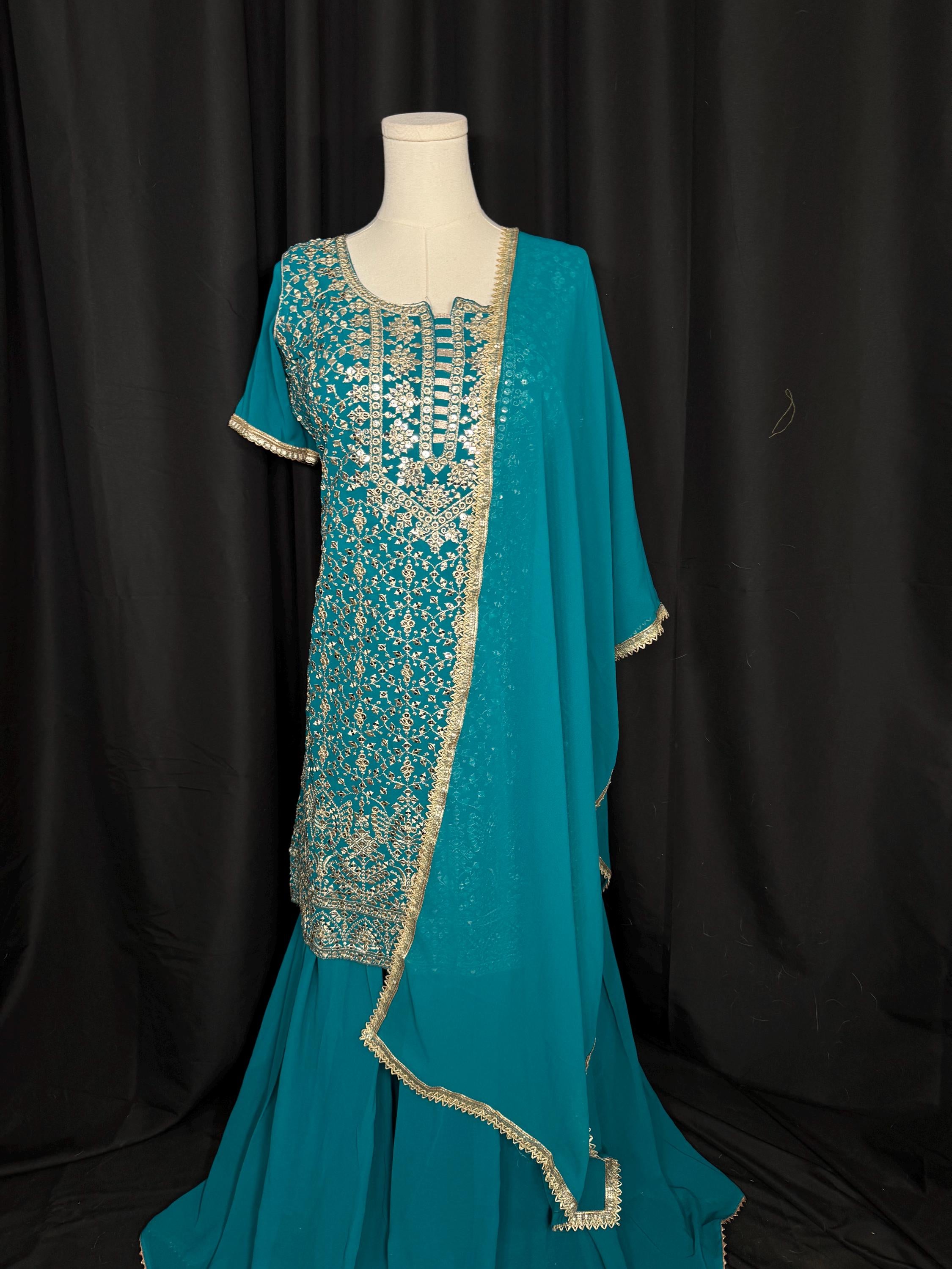 Punjabi Sharrara For Women Indian Designer, Pakistani suit, lehengha, sharara, desi clothe,Wear Chaniya Choli bollywood Style Indian outfits