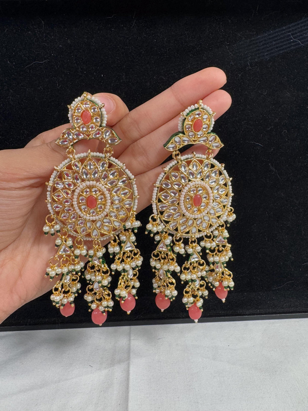 Bollywood Style Jhumka Earrings, Indian Gold Plated Hoop Earrings, Statement Ethnic Jewelry, Festive Earrings, Women's Accessories