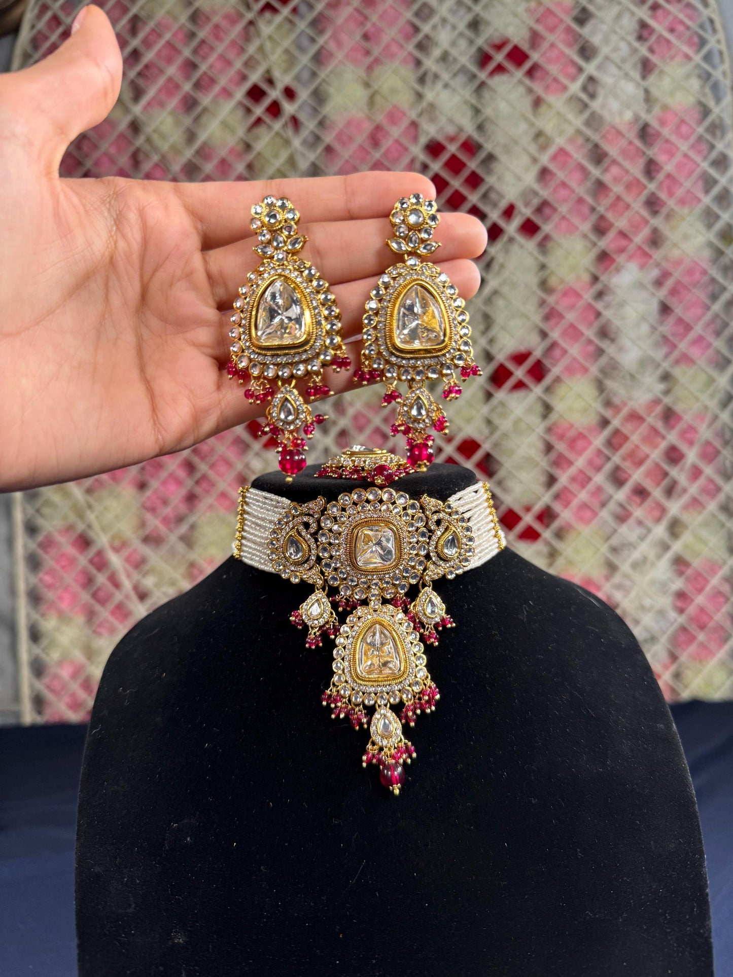 Indian jewlery set/Necklace Set/  Choker/ Bollywood Jewelry/ Indian jewelry/ Pakistani necklace/ punjabi necklace/bridal/