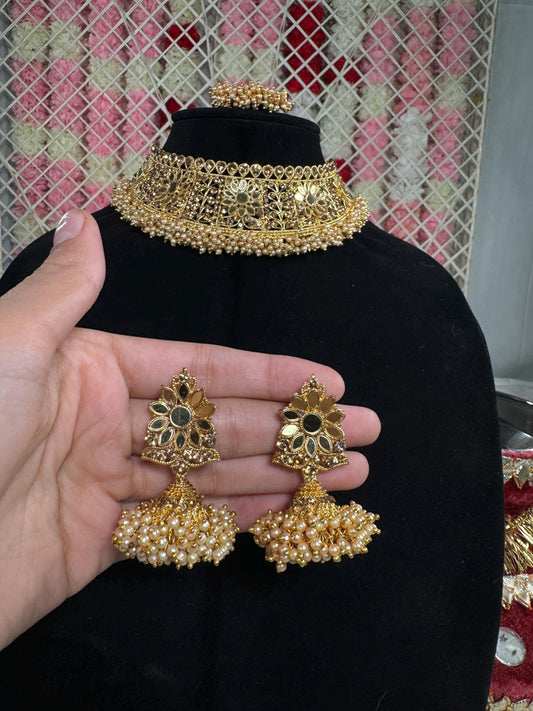 Indian jewlery set/Necklace Set/  Choker/ Bollywood Jewelry/ Indian jewelry/ Pakistani necklace/ punjabi necklace/bridal/