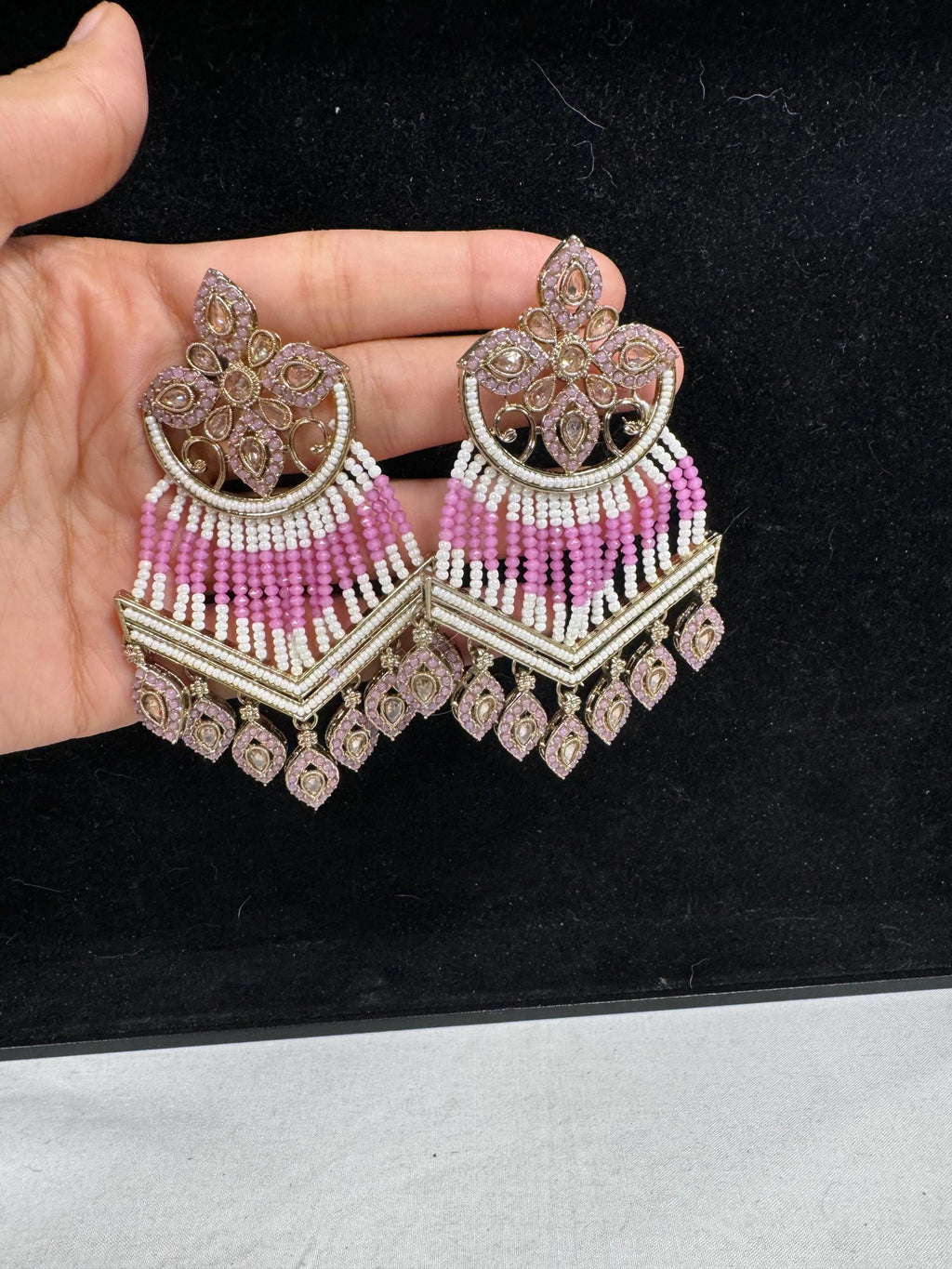 Bollywood Style Jhumka Earrings, Indian Gold Plated Hoop Earrings, Statement Ethnic Jewelry, Festive Earrings, Women's Accessories