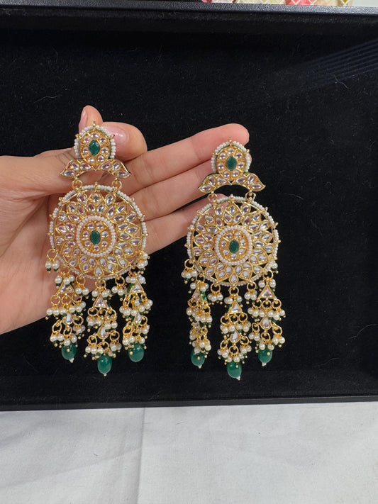 Bollywood Style Jhumka Earrings, Indian Gold Plated Hoop Earrings, Statement Ethnic Jewelry, Festive Earrings, Women's Accessories