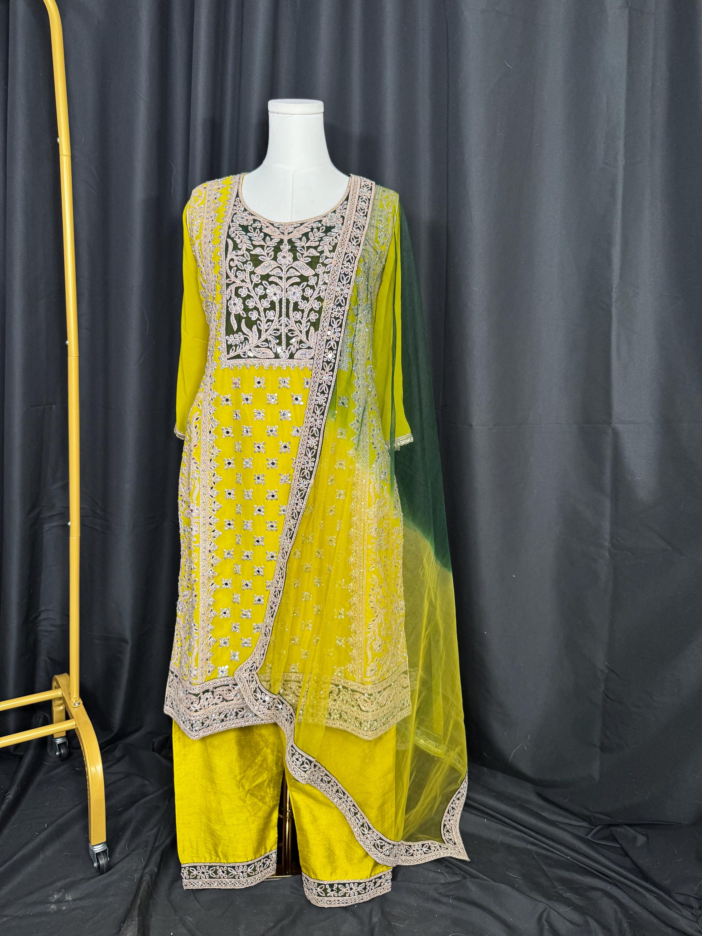 Pakistani suit, Punjabi Sharrara For Women Indian Designer Wedding Wear, Salwar suit, Chaniya Choli bollywood Style Indian outfits