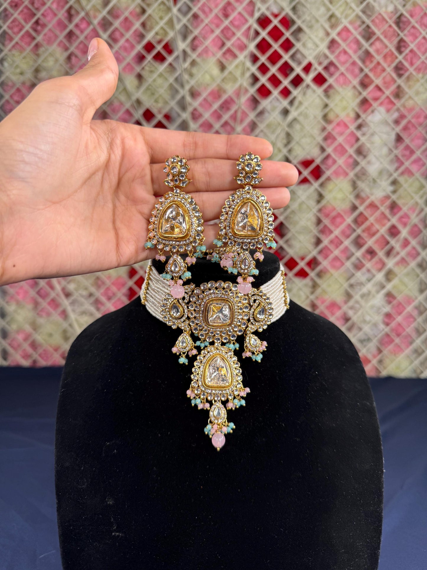 Indian jewlery set/Necklace Set/  Choker/ Bollywood Jewelry/ Indian jewelry/ Pakistani necklace/ punjabi necklace/bridal/