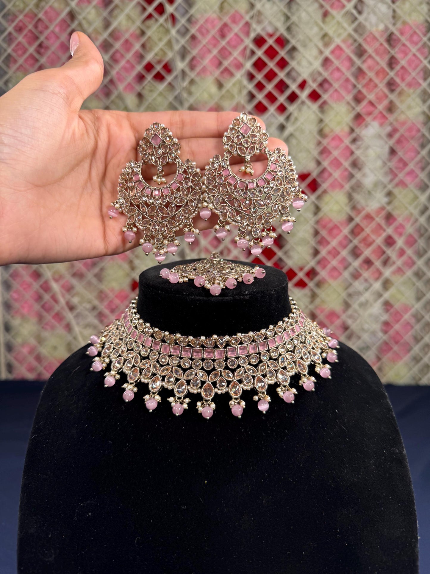 Indian jewlery set/Necklace Set/  Choker/ Bollywood Jewelry/ Indian jewelry/ Pakistani necklace/ punjabi necklace/bridal/