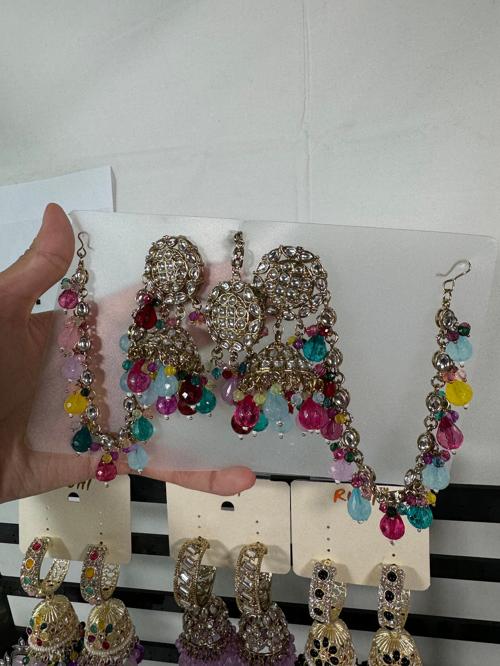 Bollywood Style Jhumka Earrings, Indian Gold Plated Hoop Earrings, Statement Ethnic Jewelry, Festive Earrings, Women's Accessories