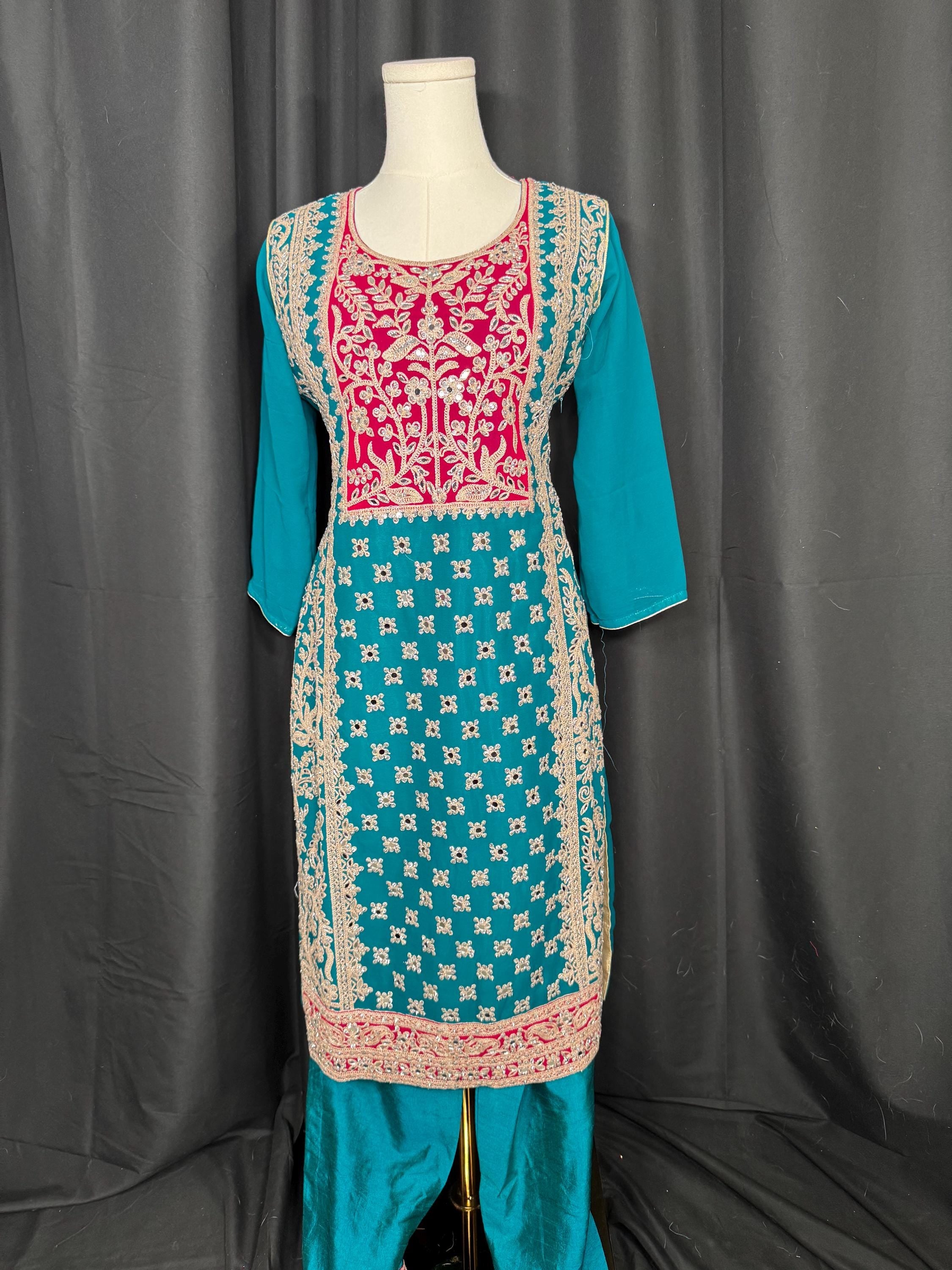 Pakistani suit, Punjabi Sharrara For Women Indian Designer Wedding Wear, Salwar suit, Chaniya Choli bollywood Style Indian outfits