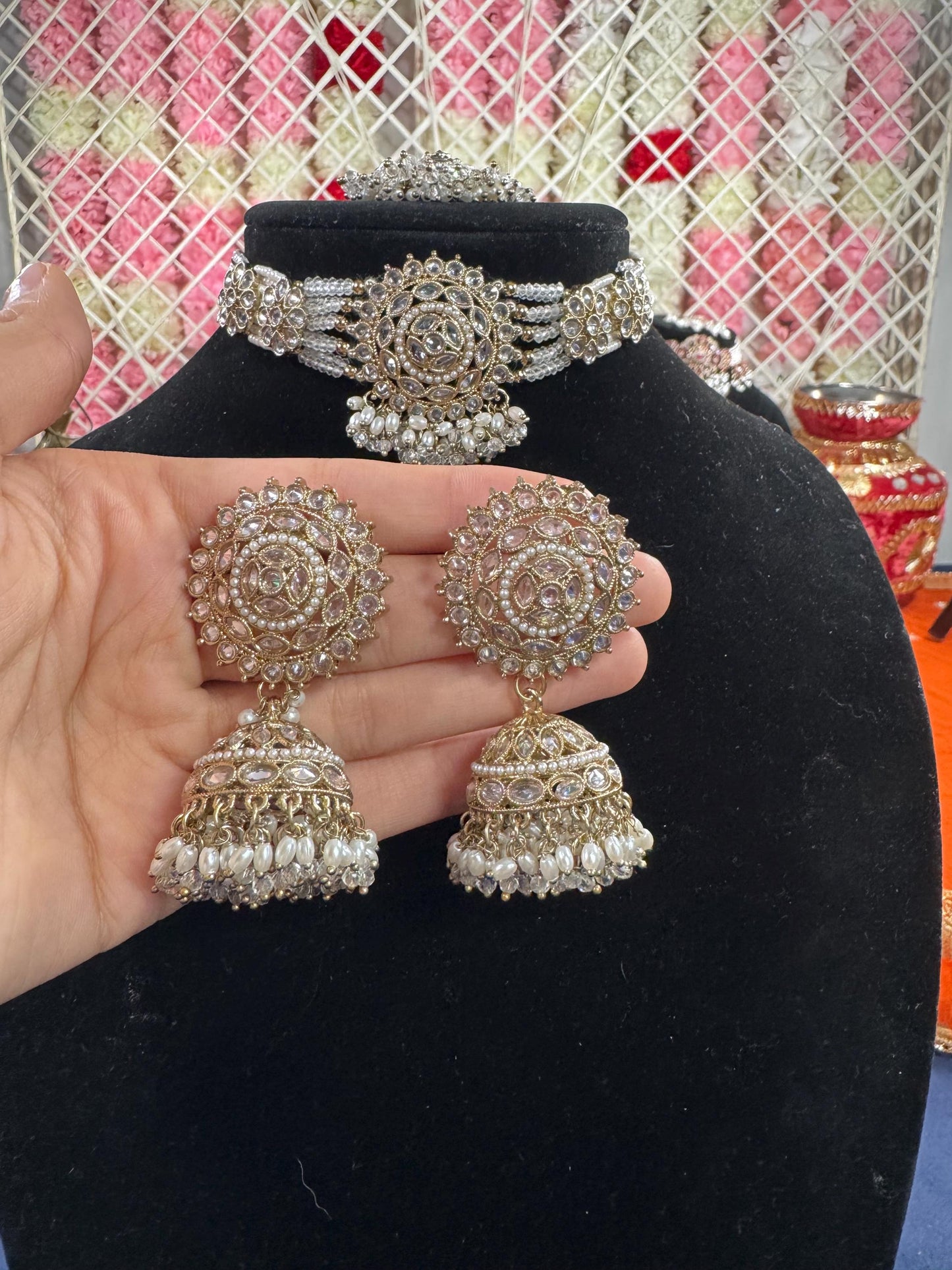 Indian jewlery set/Necklace Set/  Choker/ Bollywood Jewelry/ Indian jewelry/ Pakistani necklace/ punjabi necklace/bridal/