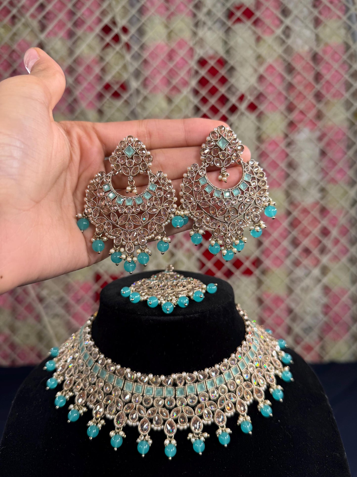 Indian jewlery set/Necklace Set/  Choker/ Bollywood Jewelry/ Indian jewelry/ Pakistani necklace/ punjabi necklace/bridal/
