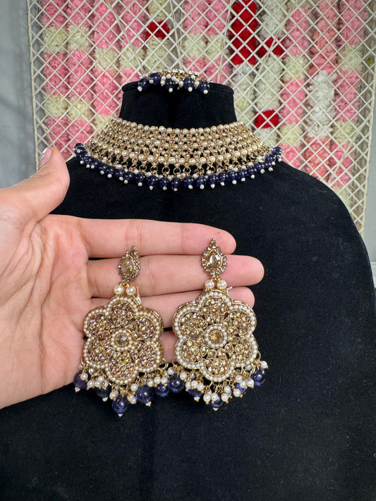 Indian jewlery set/Necklace Set/  Choker/ Bollywood Jewelry/ Indian jewelry/ Pakistani necklace/ punjabi necklace/bridal/