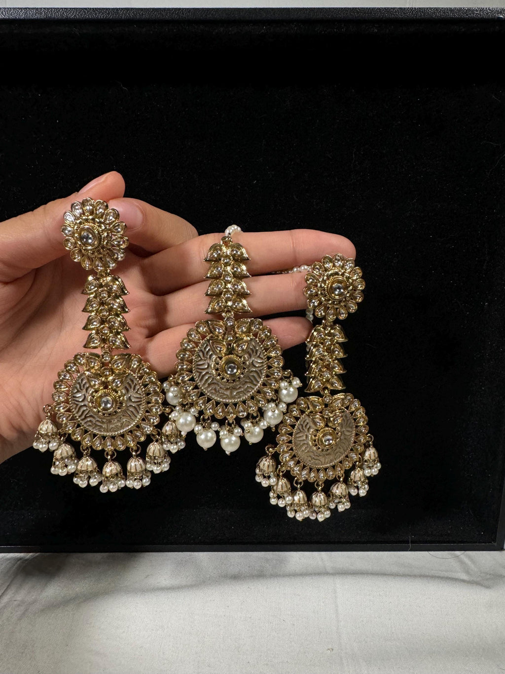 Bollywood Style Jhumka Earrings, Indian Gold Plated Hoop Earrings, Statement Ethnic Jewelry, Festive Earrings, Women's Accessories