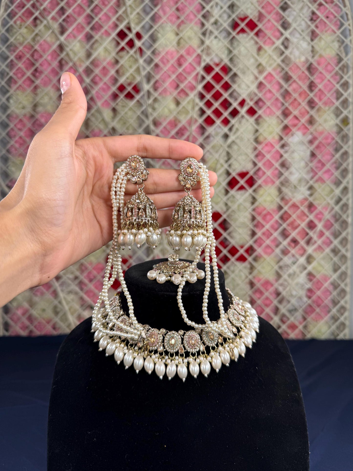 Indian jewlery set/Necklace Set/  Choker/ Bollywood Jewelry/ Indian jewelry/ Pakistani necklace/ punjabi necklace/bridal/