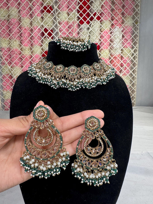 Indian jewlery set/Necklace Set/  Choker/ Bollywood Jewelry/ Indian jewelry/ Pakistani necklace/ punjabi necklace/bridal/