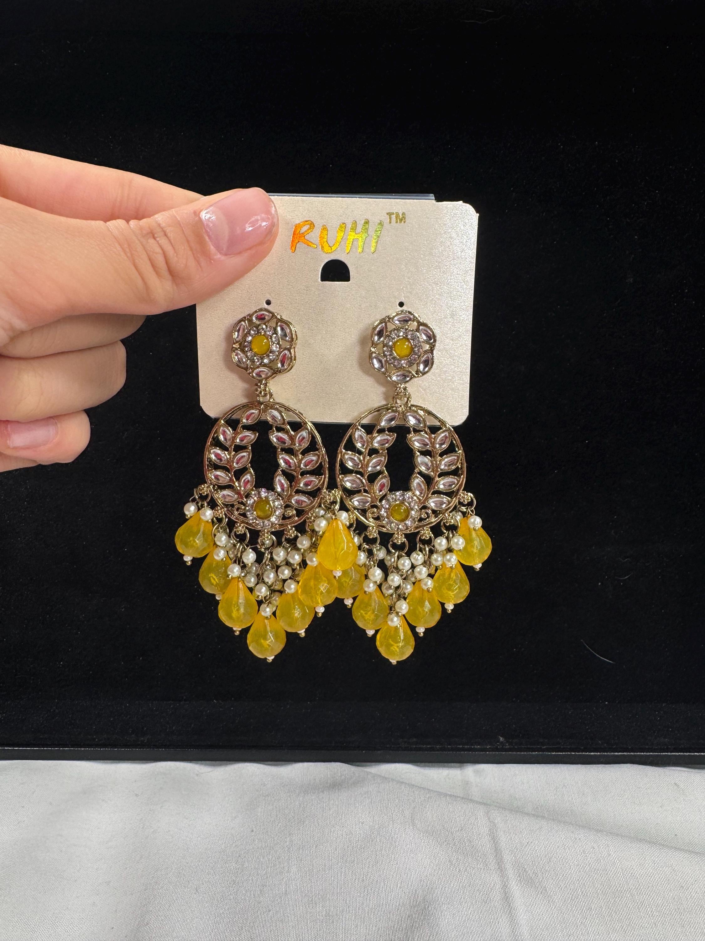 Bollywood Style Jhumka Earrings, Indian Gold Plated Hoop Earrings, Statement Ethnic Jewelry, Festive Earrings, Women's Accessories