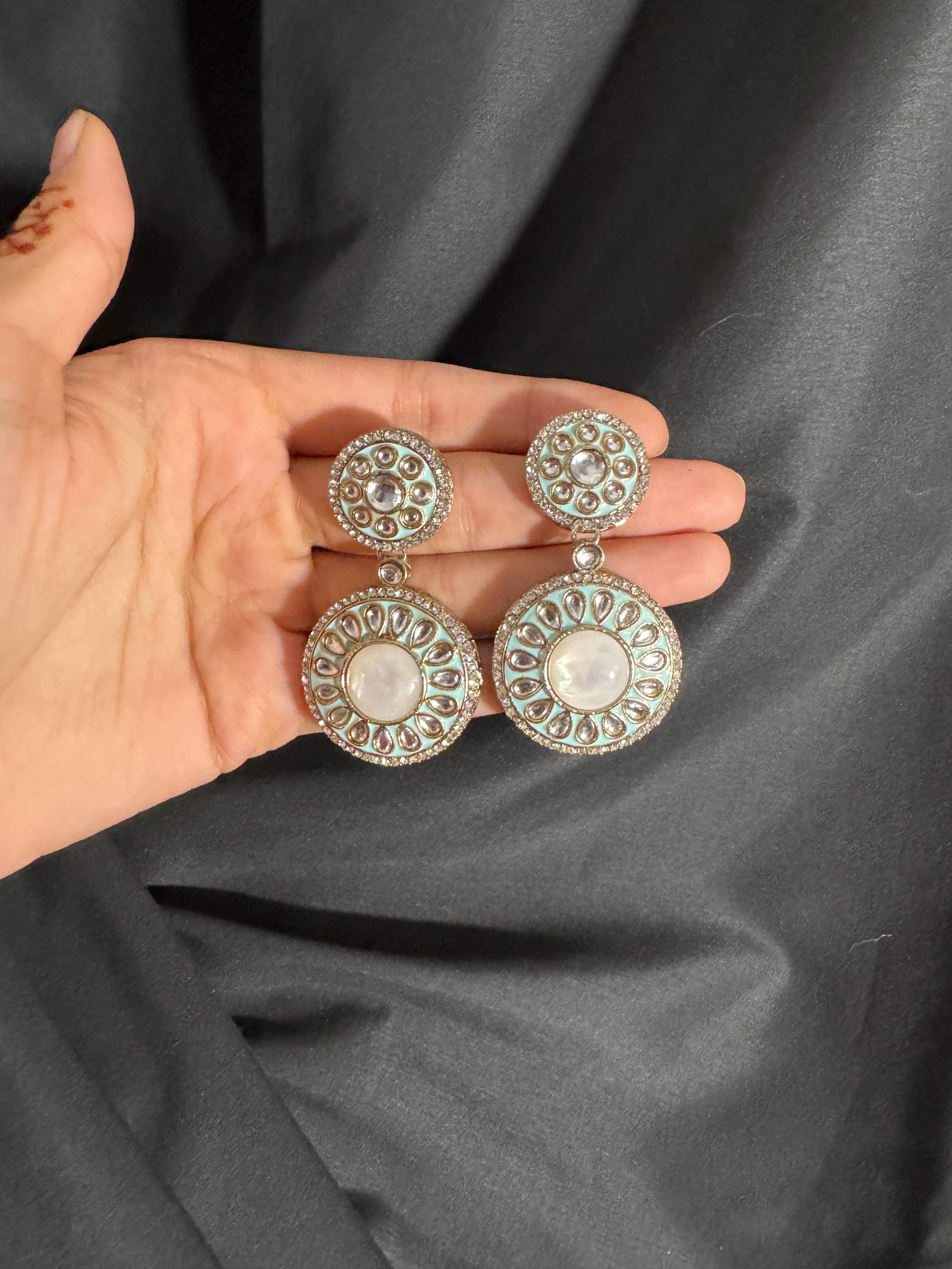 Bollywood Style Jhumka Earrings, Indian Gold Plated Hoop Earrings, Statement Ethnic Jewelry, Festive Earrings, Women's Accessories