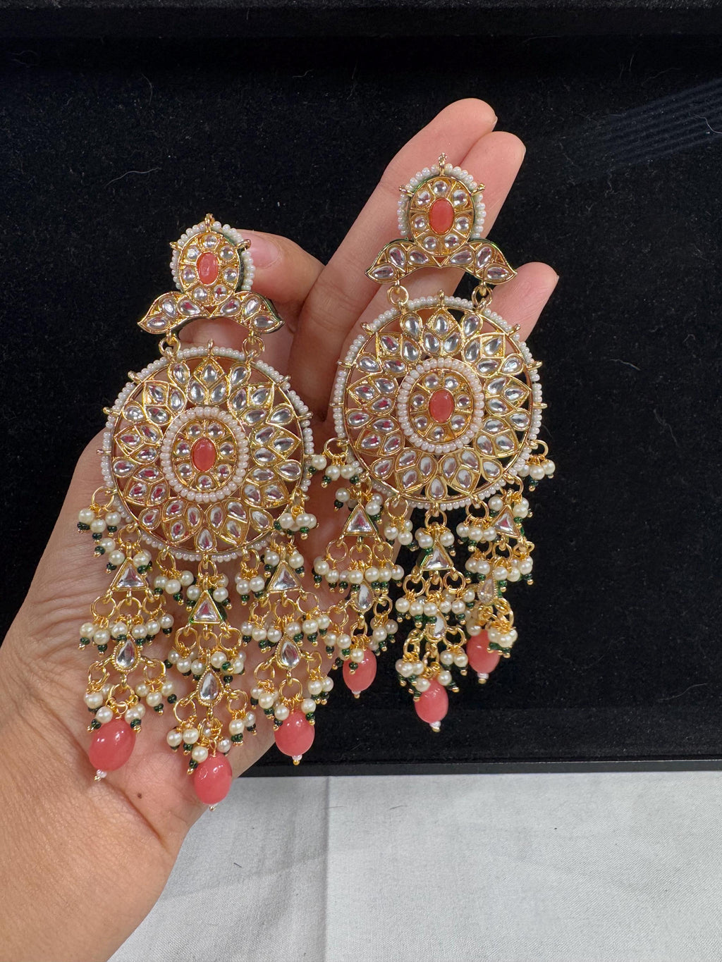 Bollywood Style Jhumka Earrings, Indian Gold Plated Hoop Earrings, Statement Ethnic Jewelry, Festive Earrings, Women's Accessories