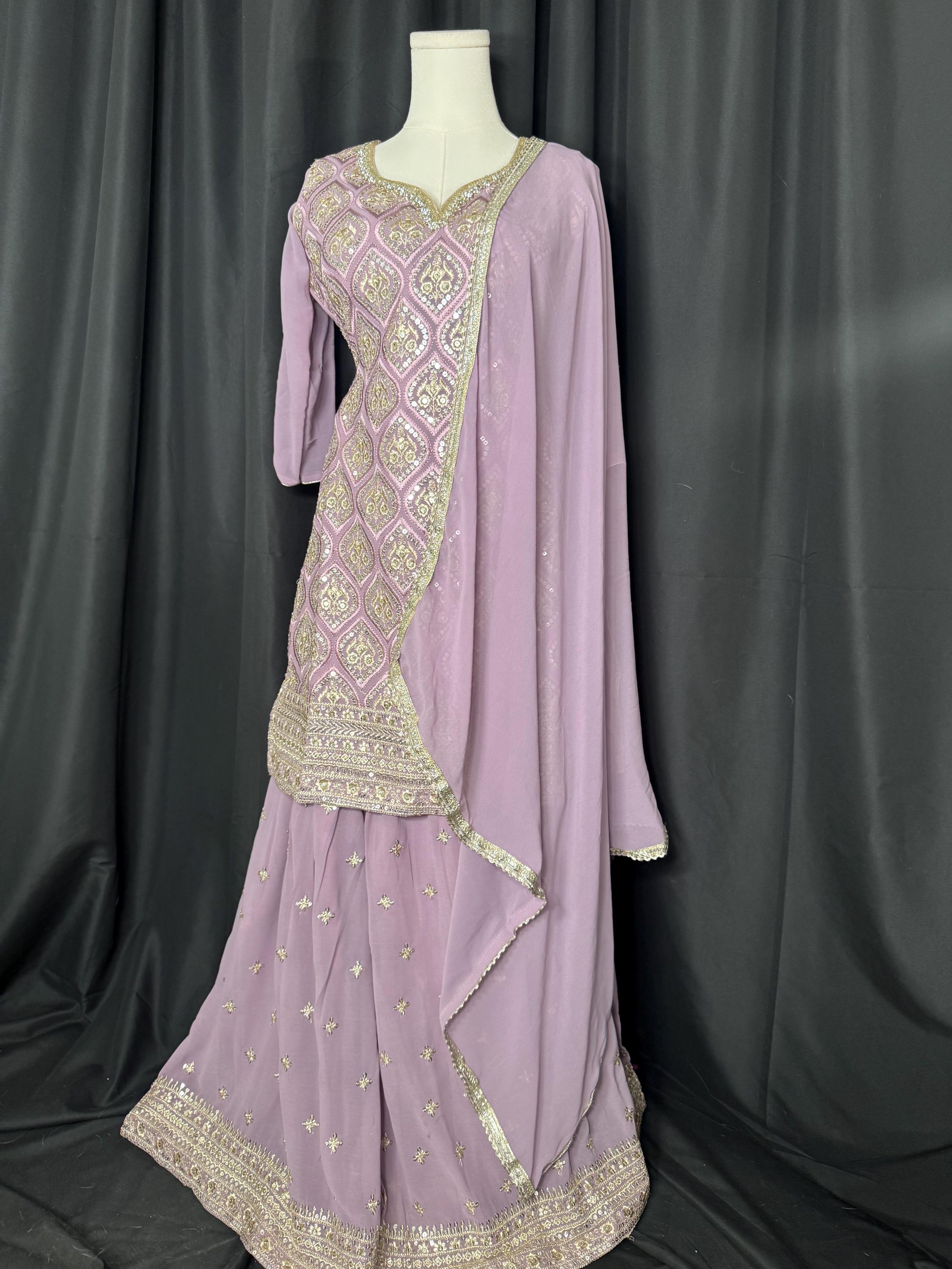 Pakistani suit, Punjabi Sharrara For Women Indian Designer Wedding Wear, Salwar suit, Chaniya Choli bollywood Style Indian outfits