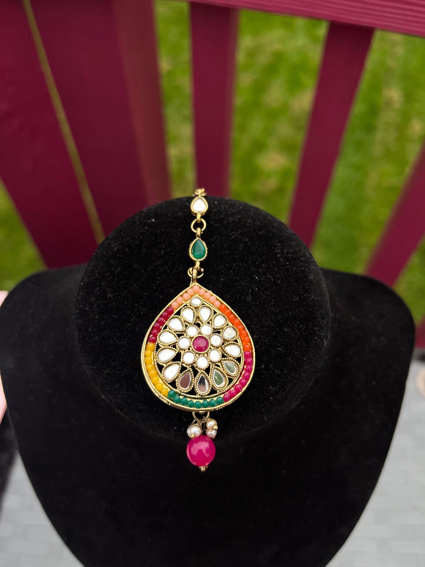 Maang tikka/ Kundan Tikka/ Indian Jewelry/ Indian Wedding Jewelry/ Pakistani Jewelry/ Jhoomer/ Matha patti/ Indian forehead jewelry
