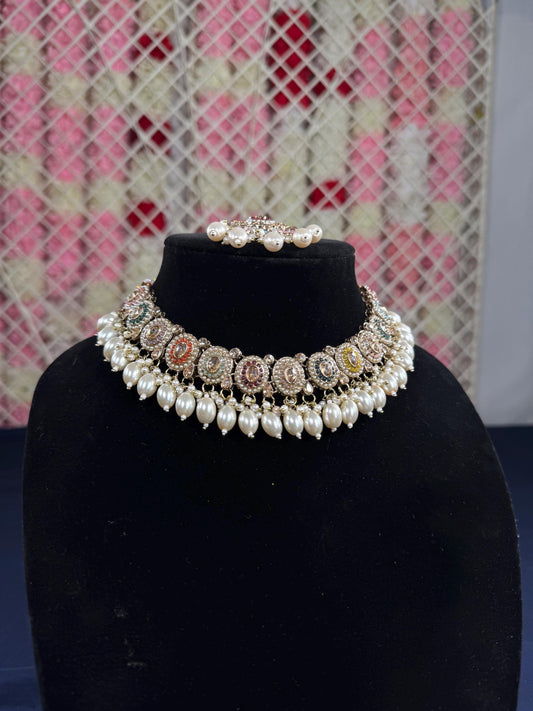 Indian jewlery set/Necklace Set/  Choker/ Bollywood Jewelry/ Indian jewelry/ Pakistani necklace/ punjabi necklace/bridal/