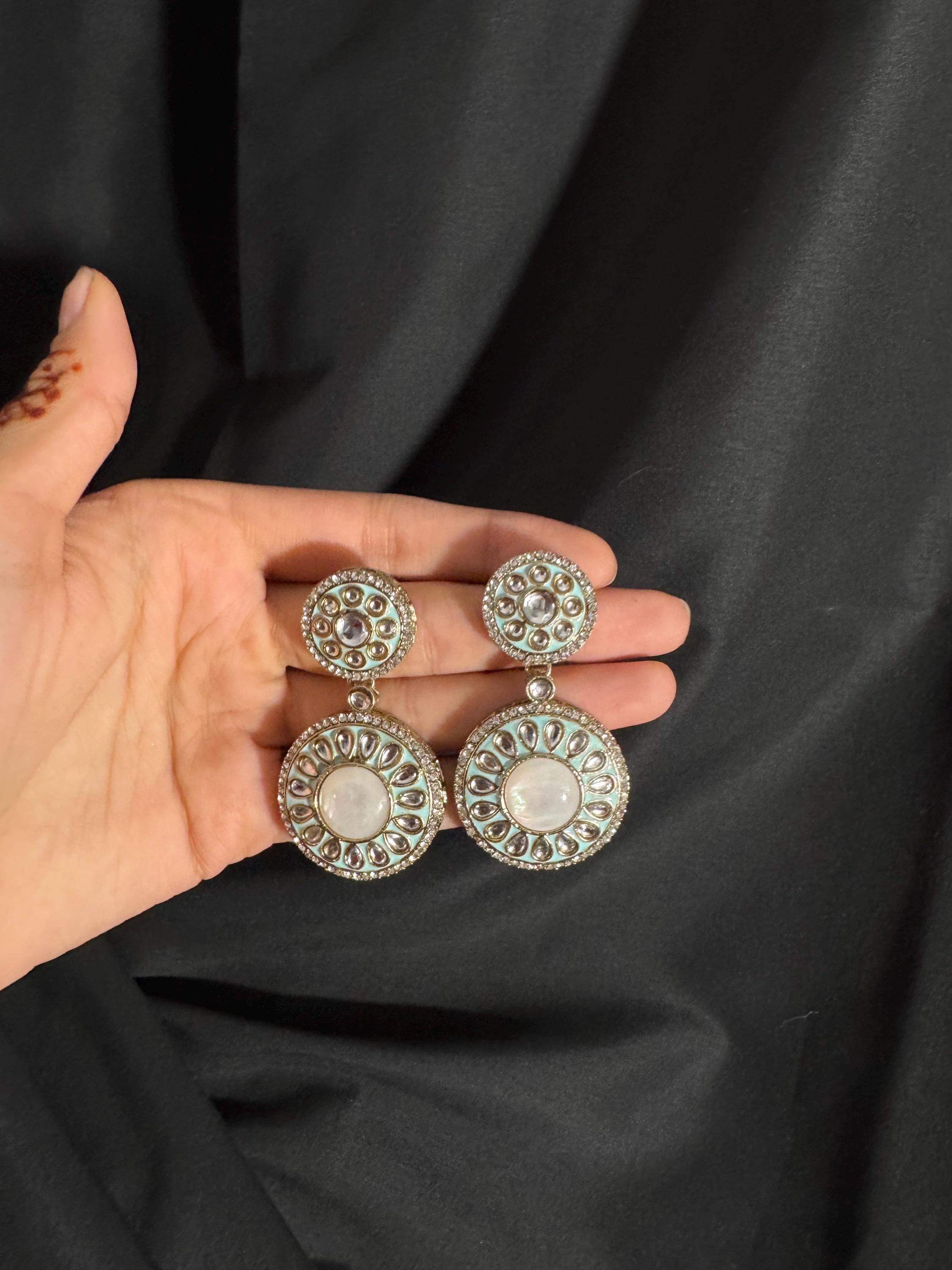 Bollywood Style Jhumka Earrings, Indian Gold Plated Hoop Earrings, Statement Ethnic Jewelry, Festive Earrings, Women's Accessories