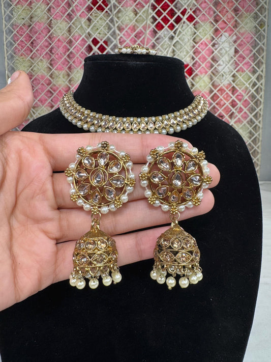 Indian jewlery set/Necklace Set/  Choker/ Bollywood Jewelry/ Indian jewelry/ Pakistani necklace/ punjabi necklace/bridal/