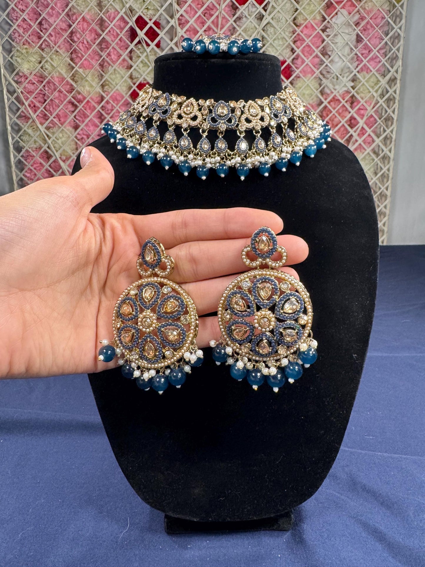 Indian jewlery set/Necklace Set/  Choker/ Bollywood Jewelry/ Indian jewelry/ Pakistani necklace/ punjabi necklace/bridal/