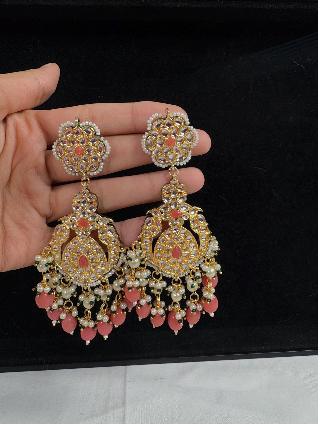 Bollywood Style Jhumka Earrings, Indian Gold Plated Hoop Earrings, Statement Ethnic Jewelry, Festive Earrings, Women's Accessories
