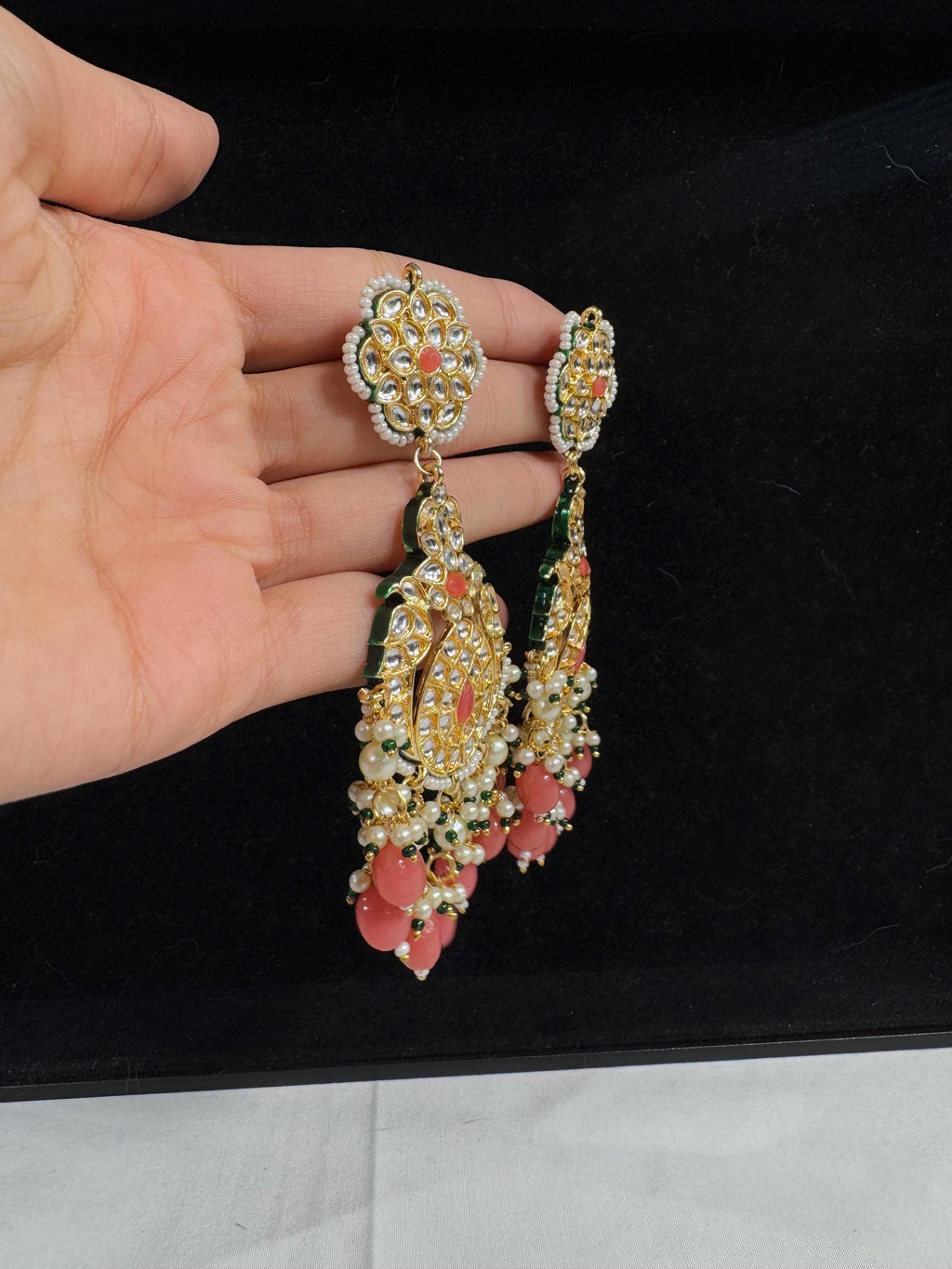 Bollywood Style Jhumka Earrings, Indian Gold Plated Hoop Earrings, Statement Ethnic Jewelry, Festive Earrings, Women's Accessories