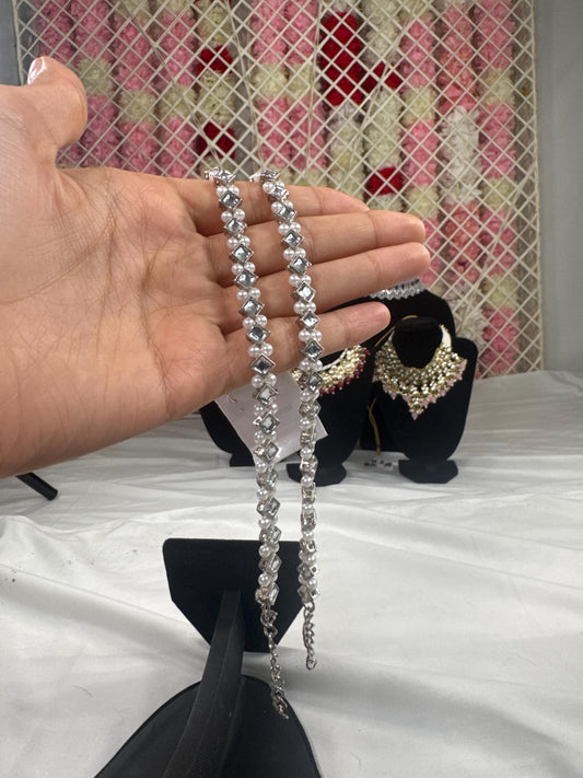 Anklets/Payal/ Indian Jewelry/ Silver Payal/ Panjeb/ Pakistani Jewelry/ Bollywood Jewelry/ Statement Jewelry/ Silver Anklet