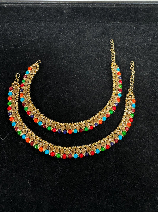Anklets/Payal/ Indian Jewelry/ Silver Payal/ Panjeb/ Pakistani Jewelry/ Bollywood Jewelry/ Statement Jewelry/ Silver Anklet