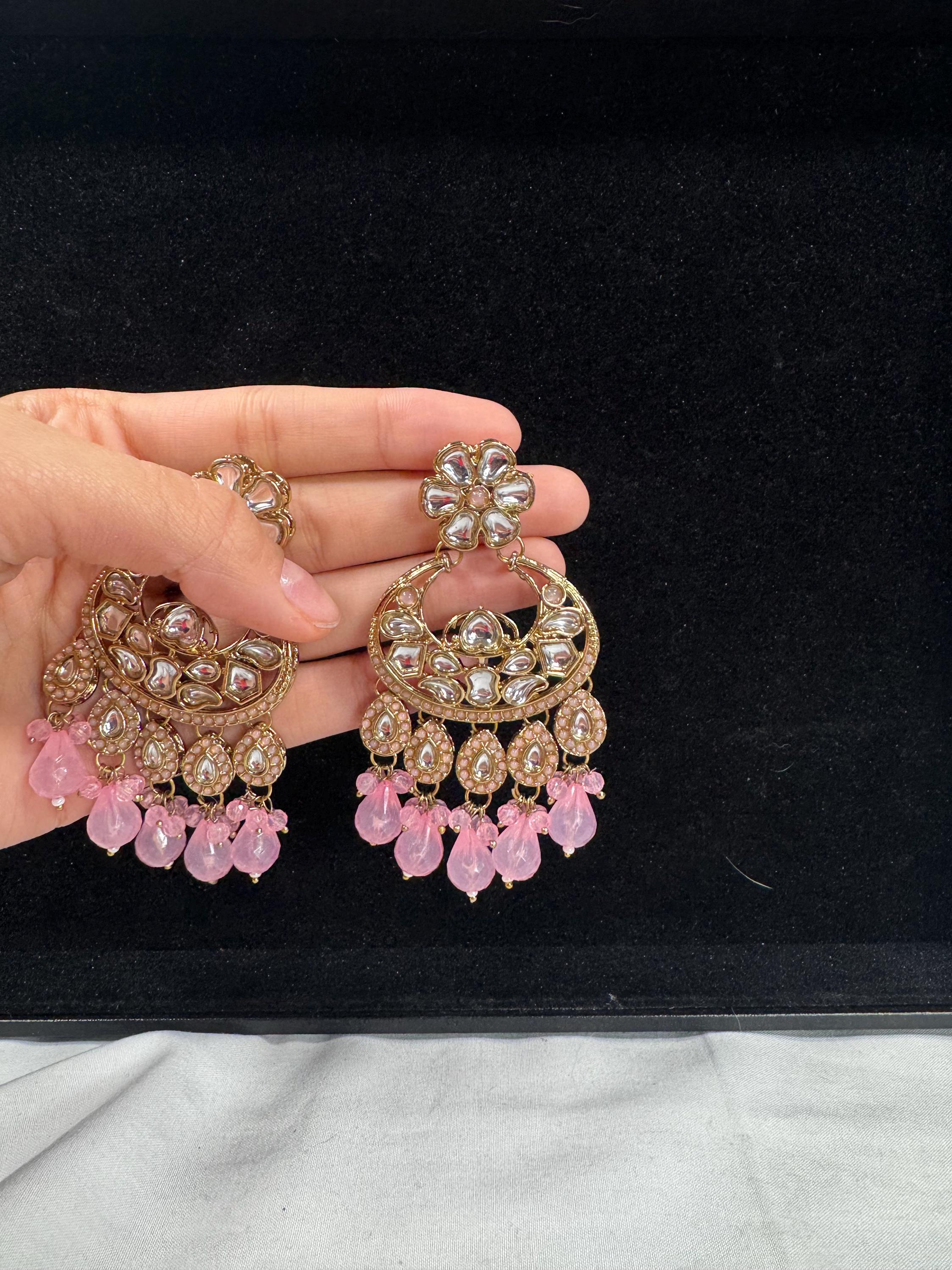 Bollywood Style Jhumka Earrings, Indian Gold Plated Hoop Earrings, Statement Ethnic Jewelry, Festive Earrings, Women's Accessories