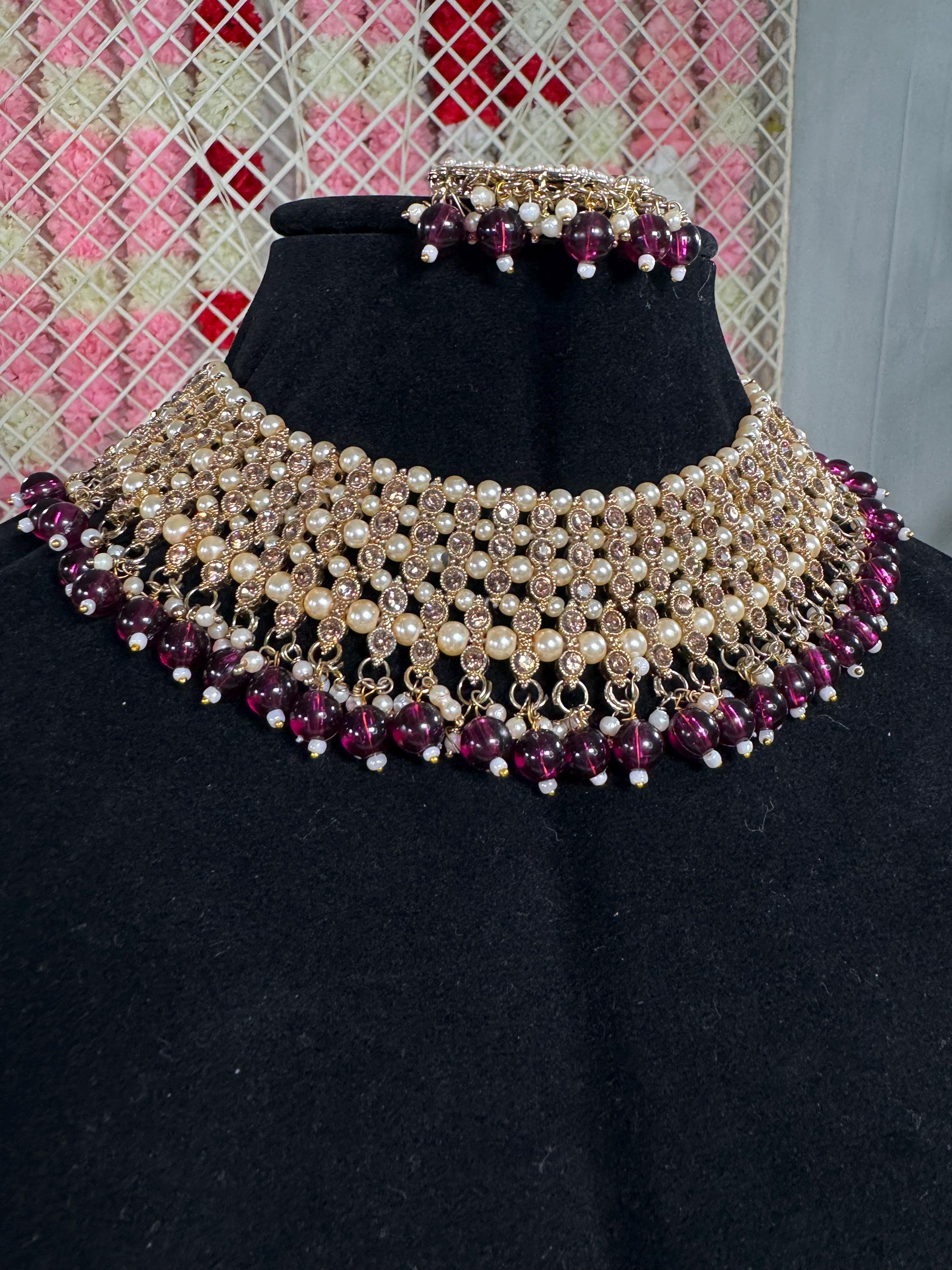 Indian jewlery set/Necklace Set/  Choker/ Bollywood Jewelry/ Indian jewelry/ Pakistani necklace/ punjabi necklace/bridal/