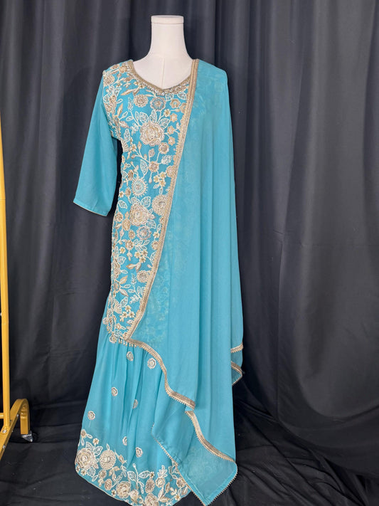 Punjabi Sharrara For Women Indian Designer Wedding Wear Party Wear function Wear Reception Wear Chaniya Choli bollywood Style Indian outfits