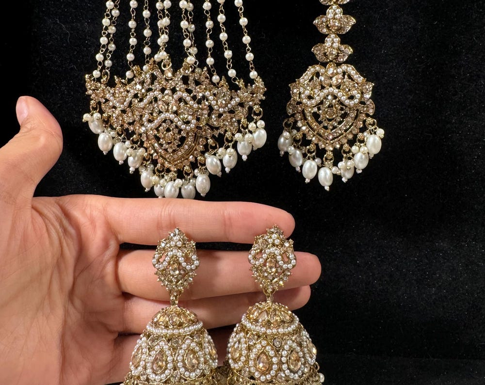 Bollywood Style Jhumka Earrings, Indian Gold Plated Hoop Earrings, Statement Ethnic Jewelry, Festive Earrings, Women's Accessories