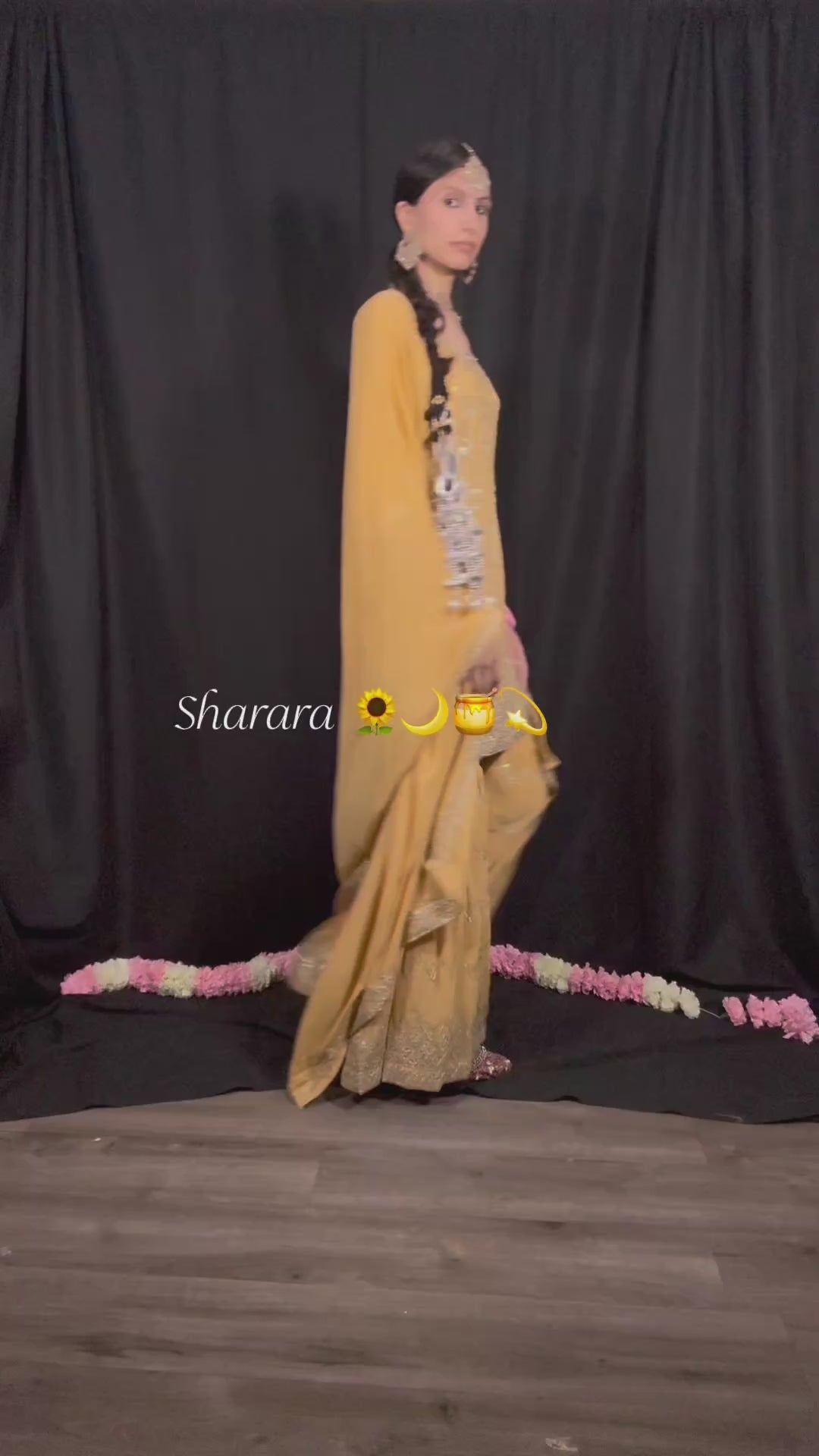 Mustard yellow Sharara Suit